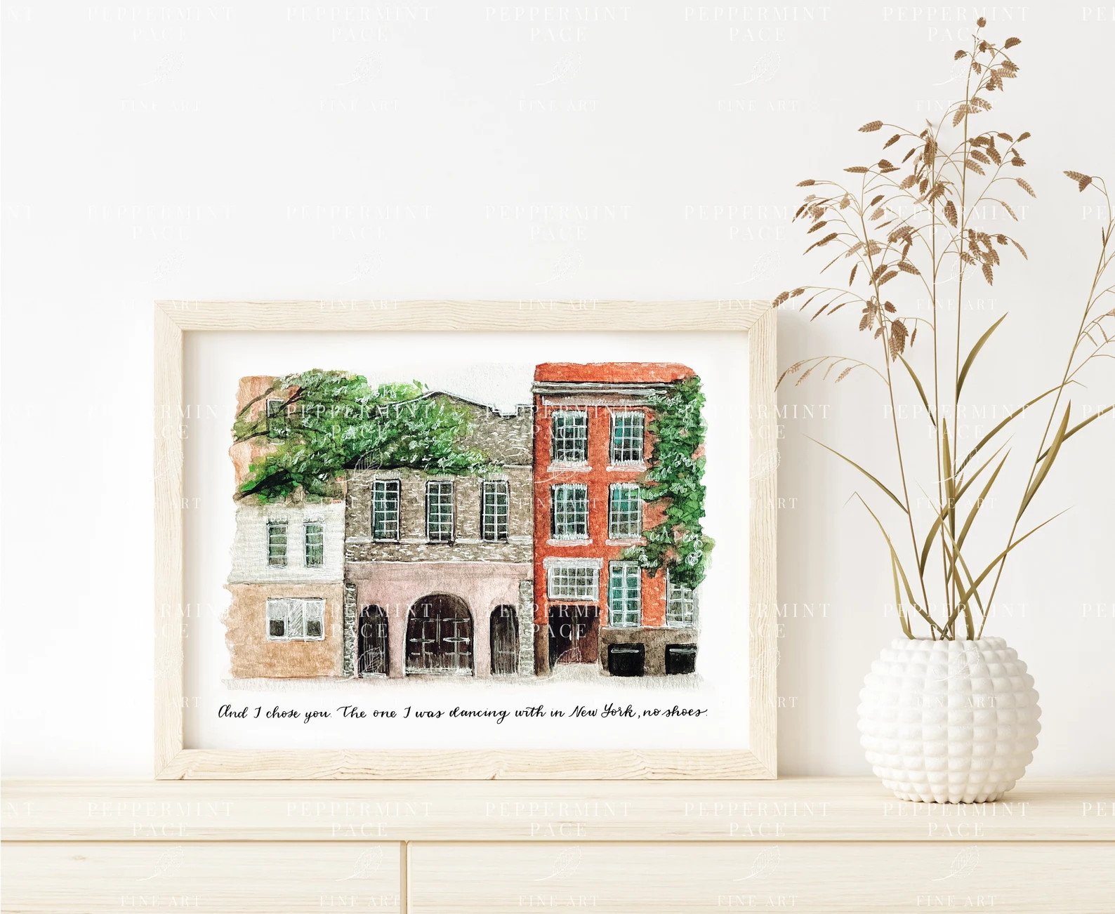 The One I Was Dancing With in New York, Maroon Hand Painted Watercolor, Cornelia Street Apartment... | Etsy (US)
