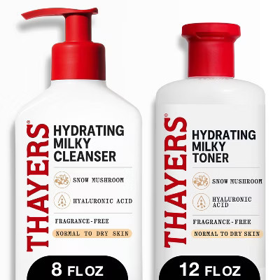 Thayers Natural Remedies Hydrating Milky 12 fl oz Face Toner + 8 fl oz Face Wash | Target