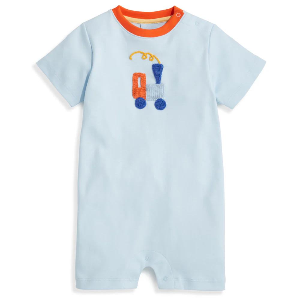 Boy's Applique Pima Romper | bella bliss 