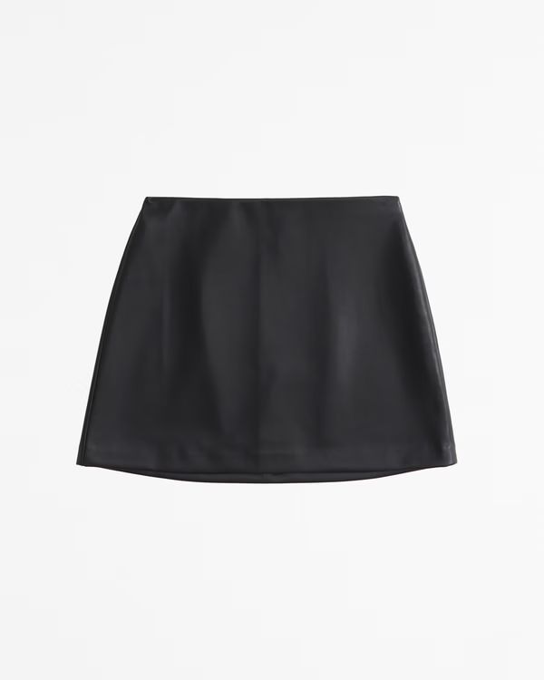 The A&F Scarlett Vegan Leather Mini Skort | Abercrombie & Fitch (US)