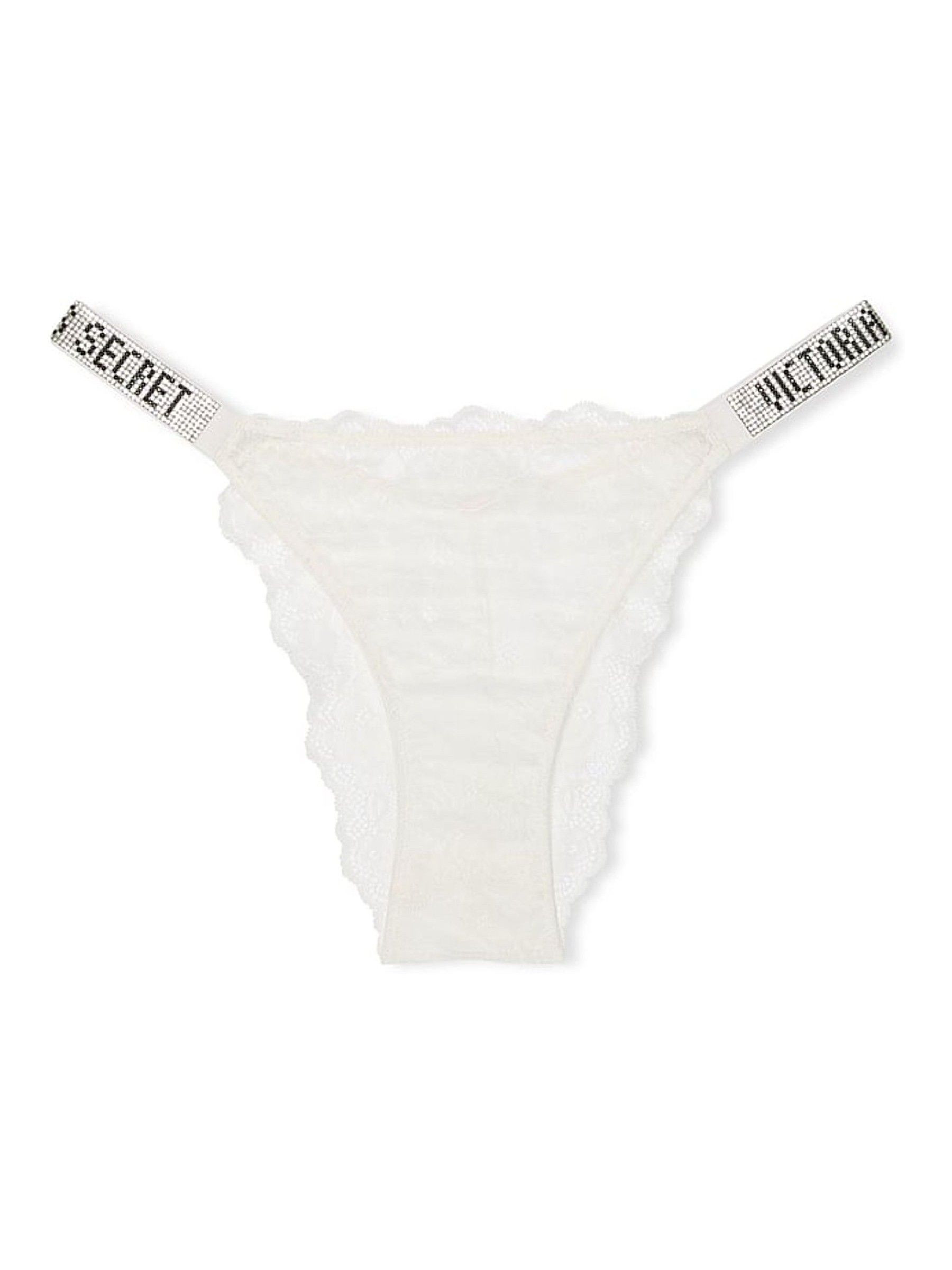 Coconut White Brazilian Shine Strap Knickers | Victoria's Secret UK | Victoria's Secret UK