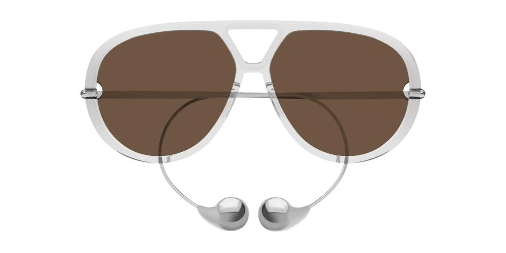 Bottega Veneta Eyewear Drop Aviator Frame Sunglasses | Cettire Global