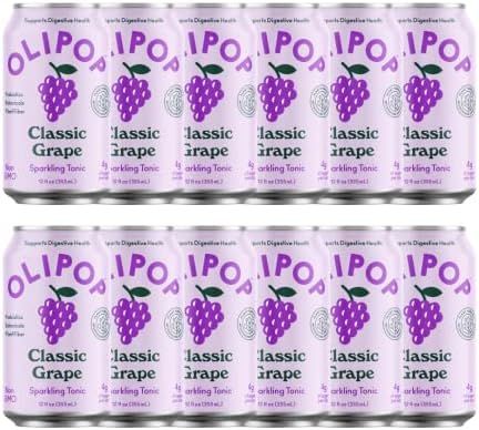 OLIPOP - Classic Grape Sparkling Tonic, Healthy Soda, Prebiotic Soft Drink, Aids Digestive Health... | Amazon (US)