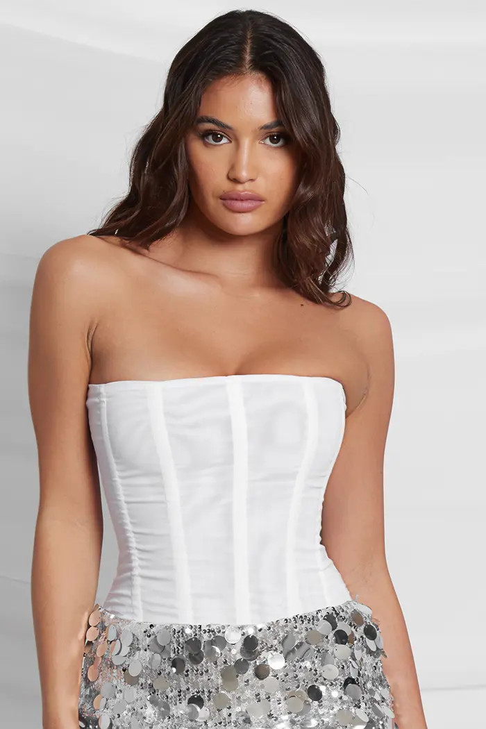 LEAU Muse Mesh Corset Top | Nordstrom | Nordstrom
