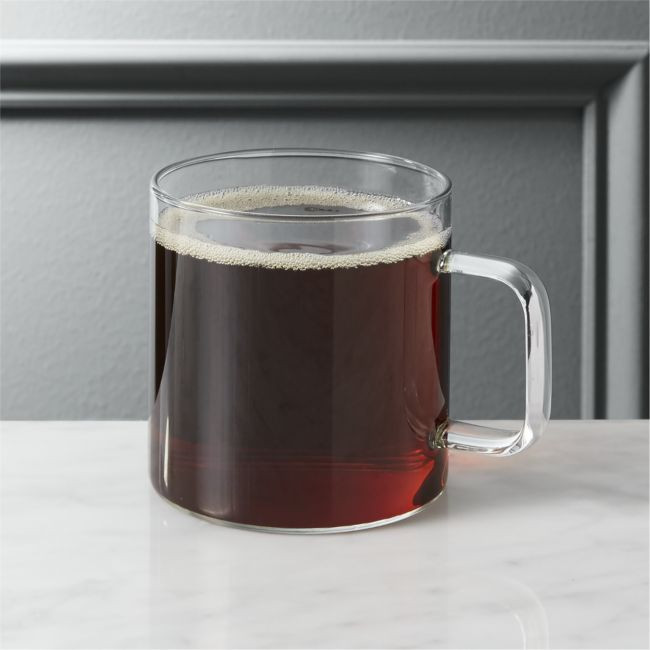 Cantina Clear Glass Coffee Mug 10oz | CB2