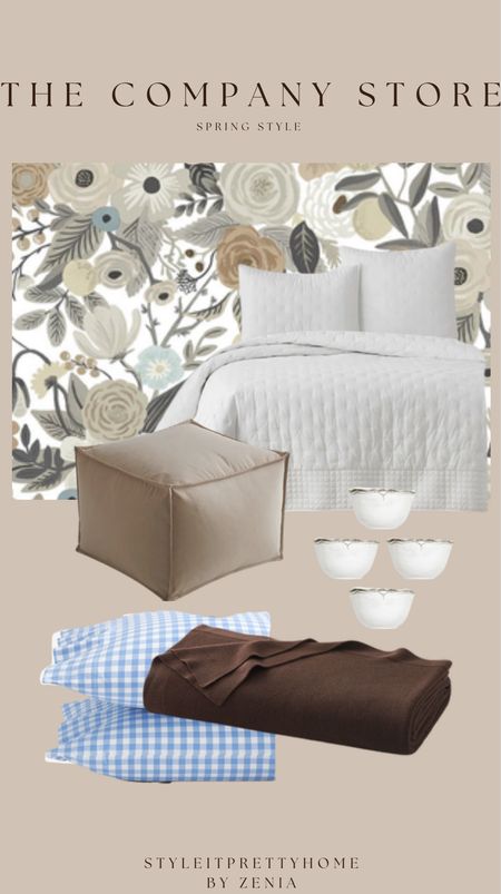 Cozy collections from the Company Store 

Cottage style, gingham, blue decor, stoneware, muted colors, bedding 

#LTKHome #LTKStyleTip