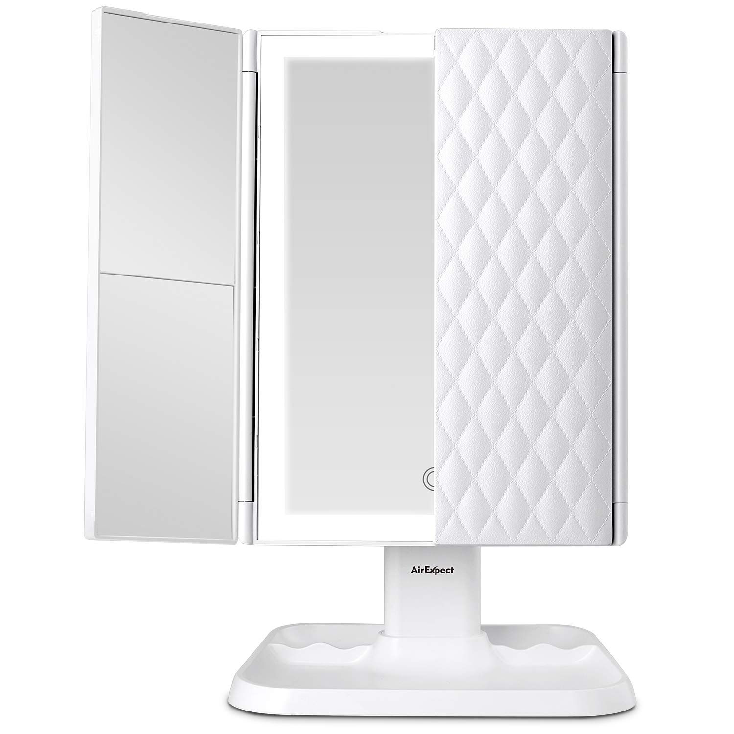 AirExpect Makeup Mirror Vanity Mirror with Lights - 3 Color Lighting Modes 72 LED Trifold Mirror,... | Amazon (US)