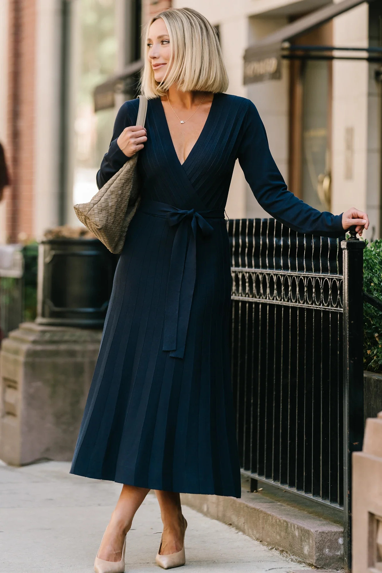 Caroline Midi Dress | Navy | Baltic Born