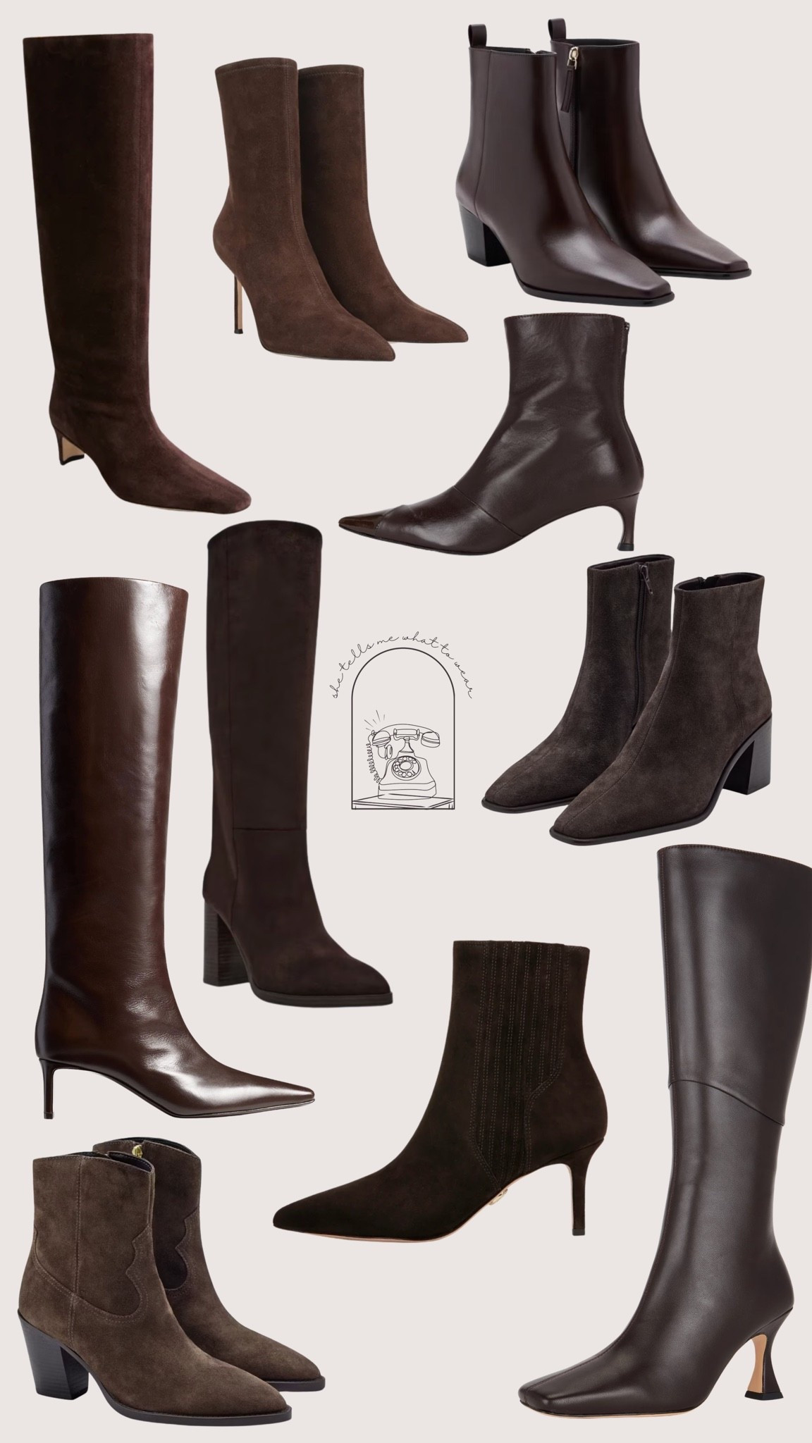 all the chocolate brown boots you need this season! 🤎