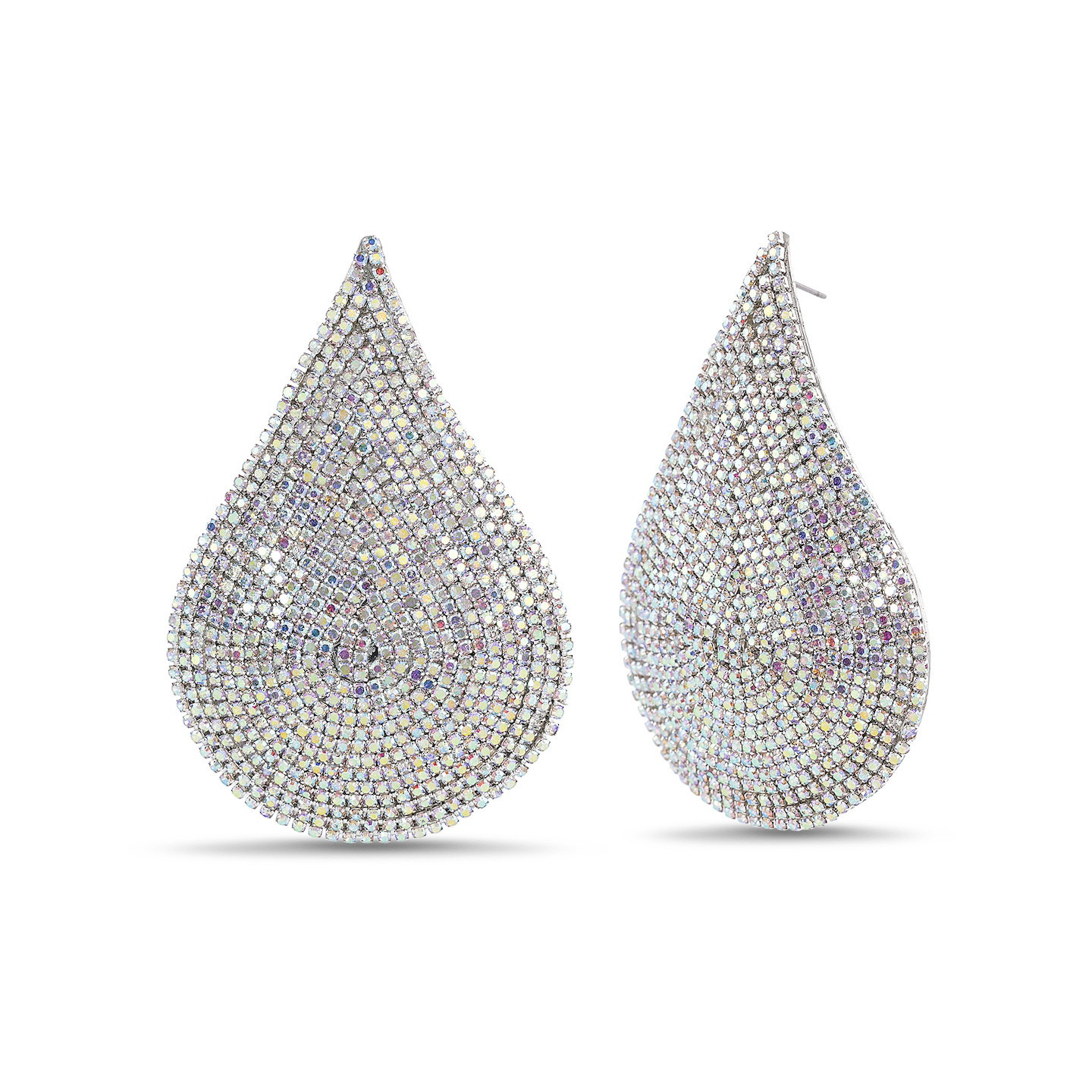 Glamorous Teardrop Earrings with Sparkling Clear Rhinestones | Badgley Mischka