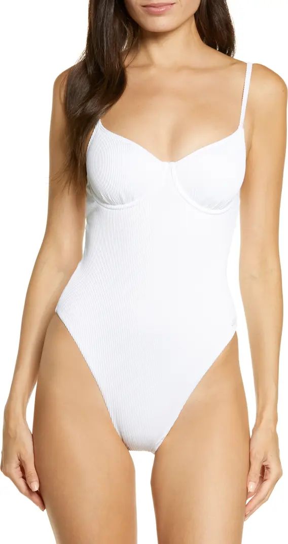 Roxy Rib Love The Muse Underwire One-Piece Swimsuit | Nordstrom | Nordstrom