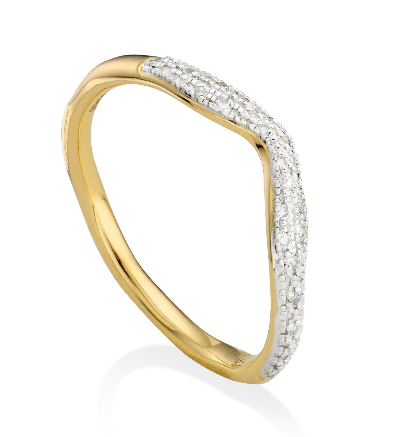 Riva Diamond Wave Stacking ring | Monica Vinader (Global)