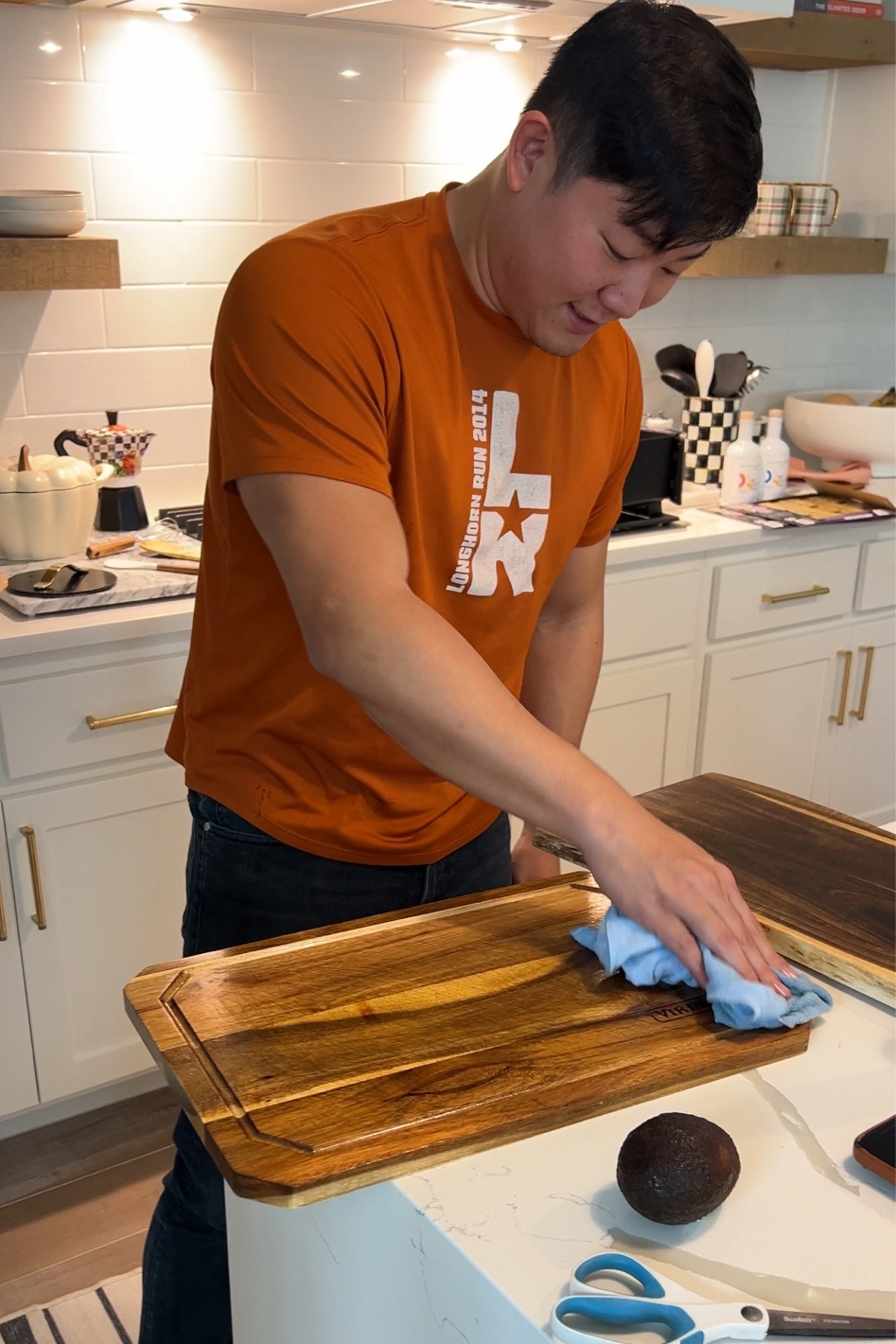 Everything Johnny used to do annual maintenance on our wood cutting boards. You use the 180 grit sandpaper first, then the 180. Wash thoroughly. Then follow up with the conditioner a few times. Water should bead up on the board and not be fully absorbed  

#LTKHome #LTKStyleTip