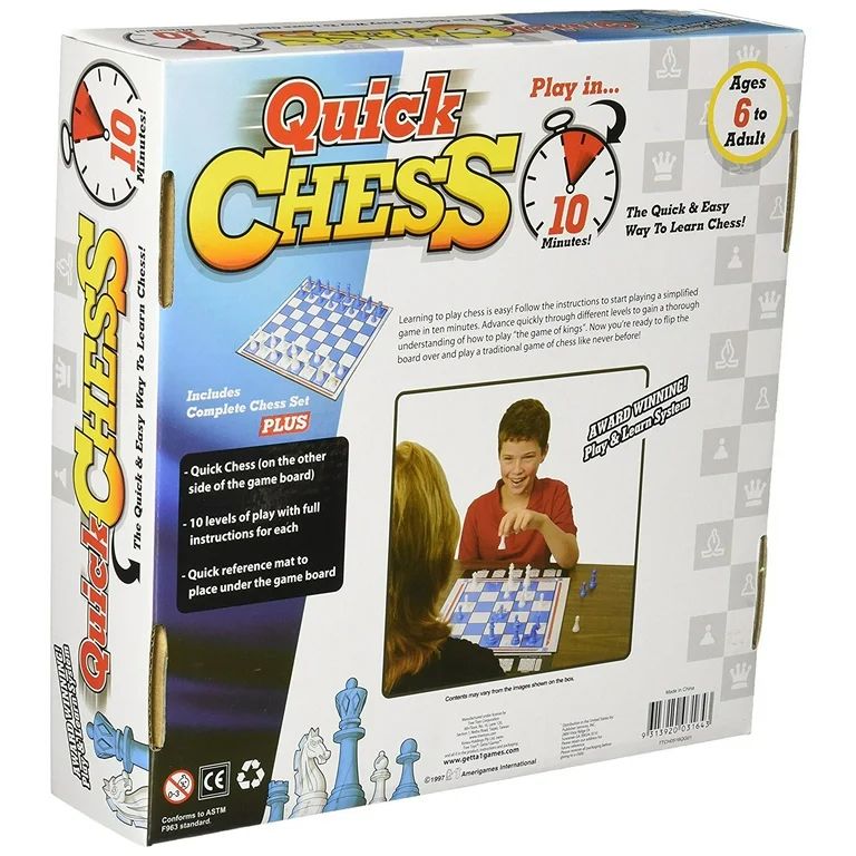 ROO GAMES Quick Chess - Learn Chess with 8 Simple Activities - For Ages 6+ | Walmart (US)