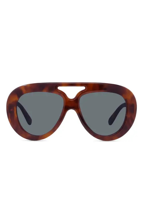 Loewe Curvy 55mm Gradient Pilot Sunglasses in Blonde Havana /Blue at Nordstrom | Nordstrom