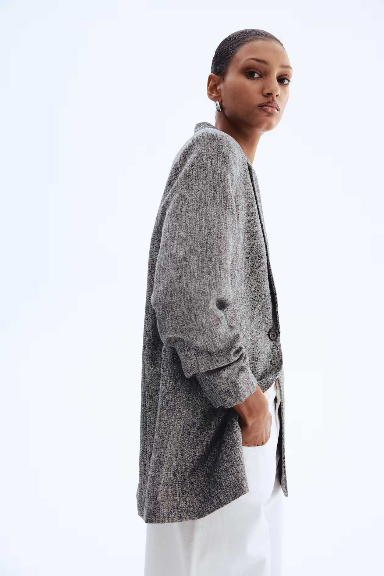 Gathered-Sleeve Jacket | H&M (US + CA)