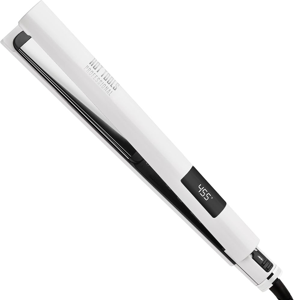 HOT TOOLS Pro Artist White Gold Digital Flat Iron, 1 inch | Amazon (US)