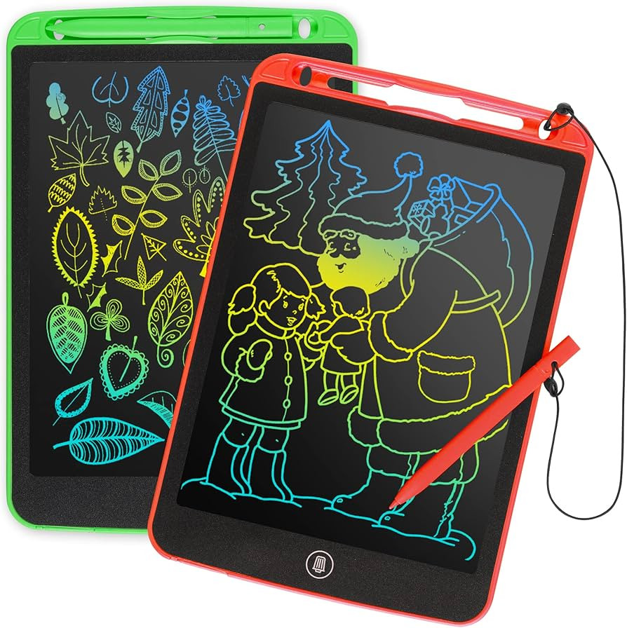 LCD Writing Tablet for Kids 2 Pack, 10 inch Colorful Doodle Board for 3 4 5 6 7 8 9 10 Year Old K... | Amazon (US)