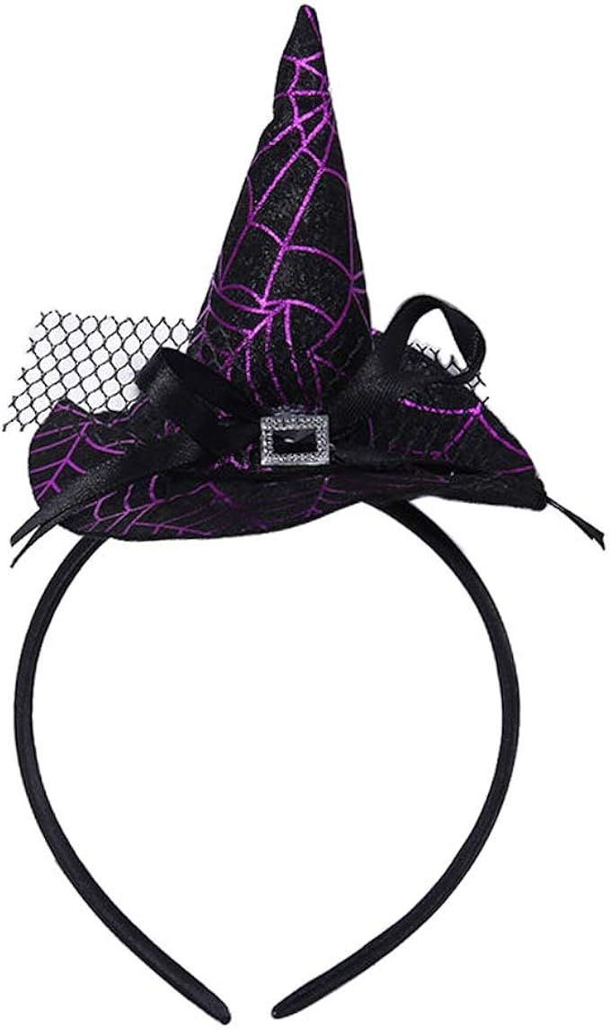 Headband Hat Hoop Band Headwear Witch Wizard Spiderweb for Halloween Christmas Party Costume Girl... | Amazon (US)