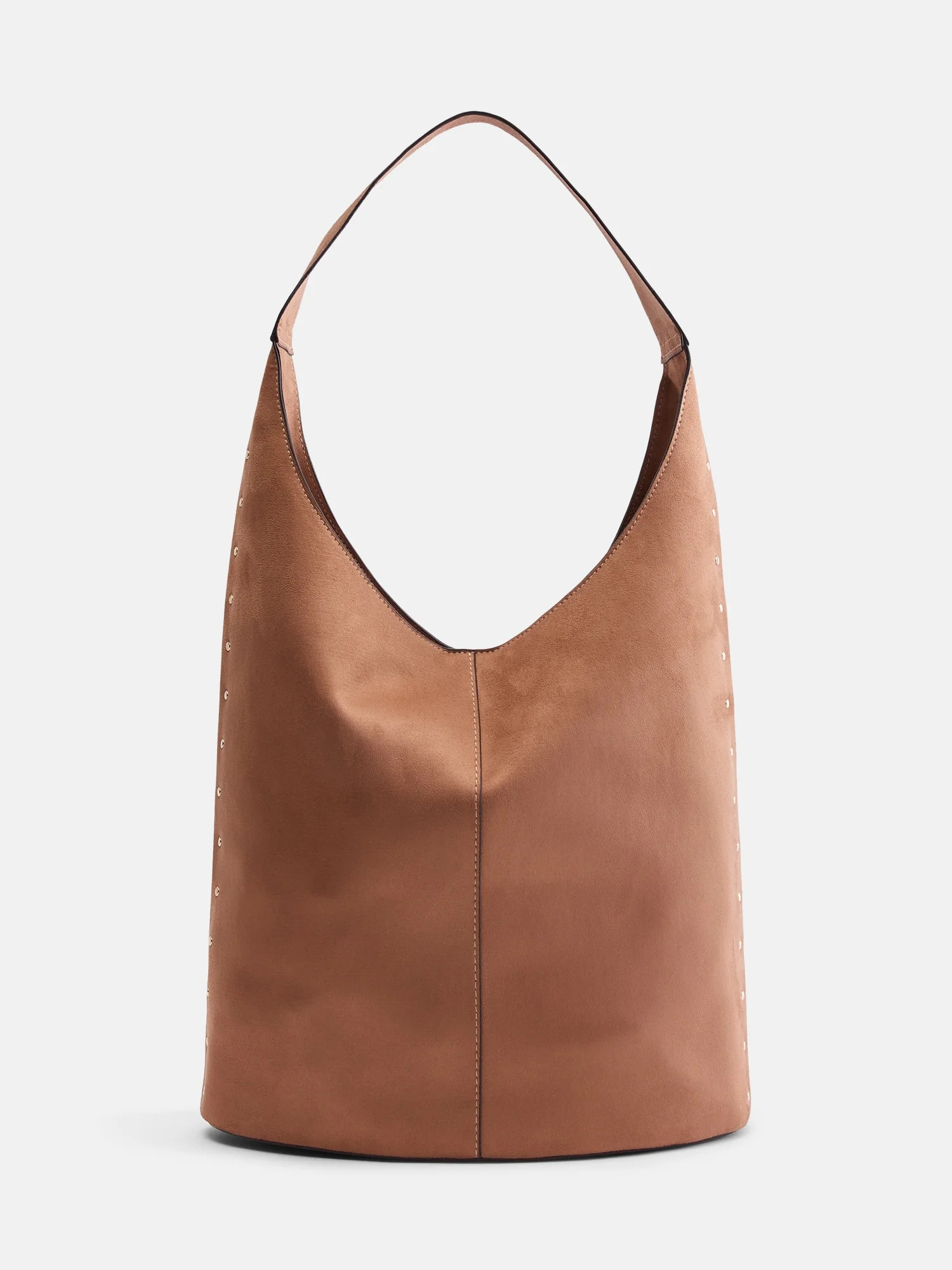 Scenario Women's Faux Suede Bucket Bag, Autumn Brown | Walmart (US)
