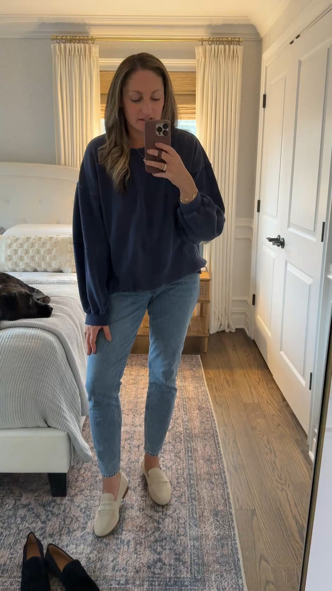 These Quince penny loafers are a must! You have to try them - they rub true to size, are absolutely stunning and just as comfortable as valet flats. I own them in two colors! 

Also linking my AYR jeans, Aerie sweatshirt and the Electric Picks necklace I’ve been wearing every day! 

#LTKmomlife #LTKFindsUnder100 #LTKootd