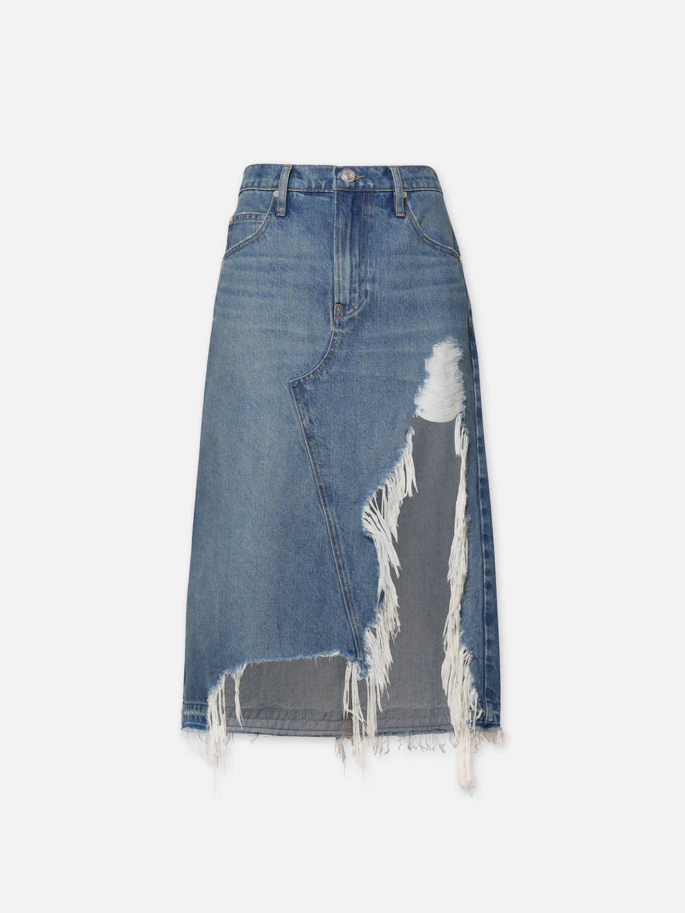 Deconstructed Fray Hem Skirt  in  Salem | Frame Denim