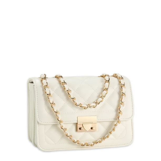 BeCool Women's Quilted Shoulder Bag White | Walmart (US)