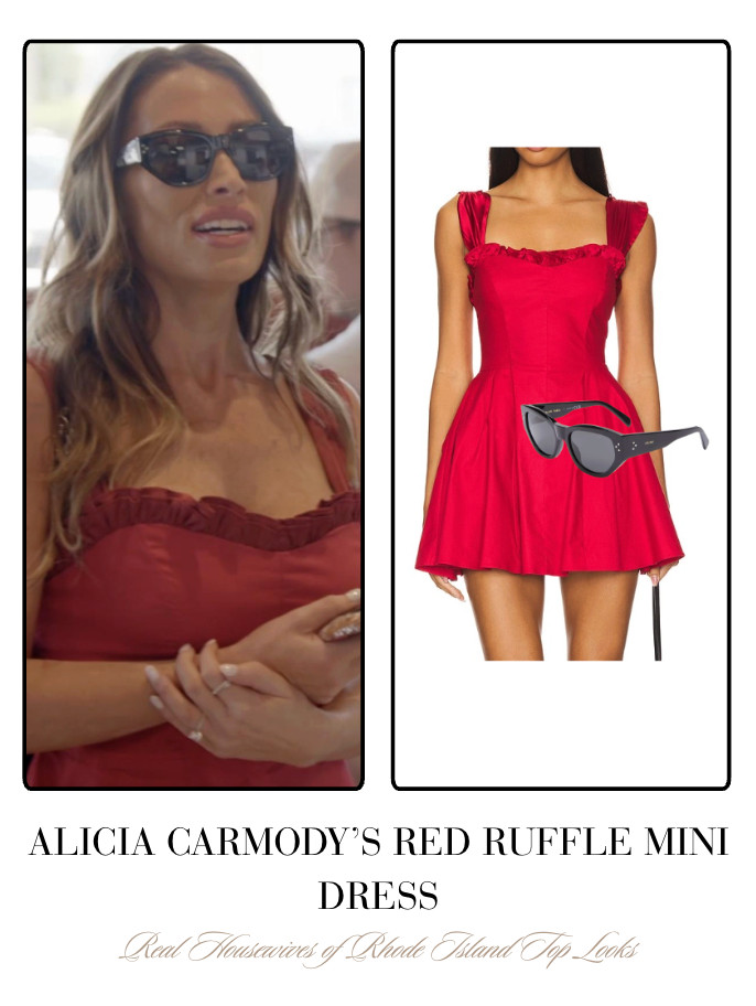 Alicia Carmody's Red Ruffle Mini Dress 

 