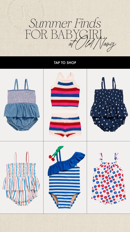 Summer finds for babygirl at old navy 😍 had to round up the cutest stuff for our girl, too! All so cute for Memorial Day weekend or Fourth of July!

Old navy baby, baby sets, crochet set for babygirl, 4th of July outfits, Memorial Day weekend outfits, babygirl looks 

#LTKbaby #LTKSeasonal #LTKfindsunder50