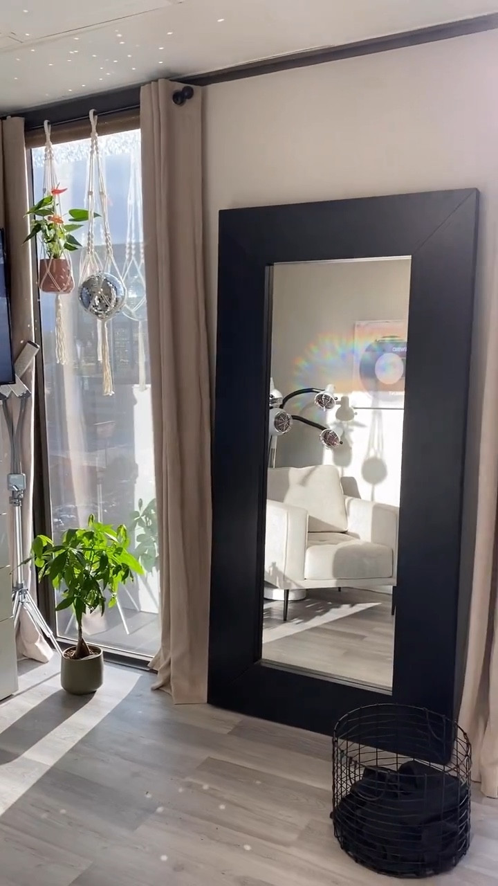 Rainbow hour in the salon 🌈✨

Little moments like this make the space feel so peaceful and intentional. The lighting, the setup… everything coming together.

Sharing pieces from my salon 🖤

#LTKdayinmylife #LTKBeauty #LTKHome