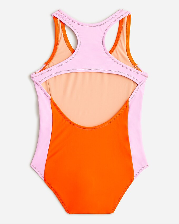 Girls' colorblock racerback one-piece swimsuit with UPF 50+ | J. Crew US