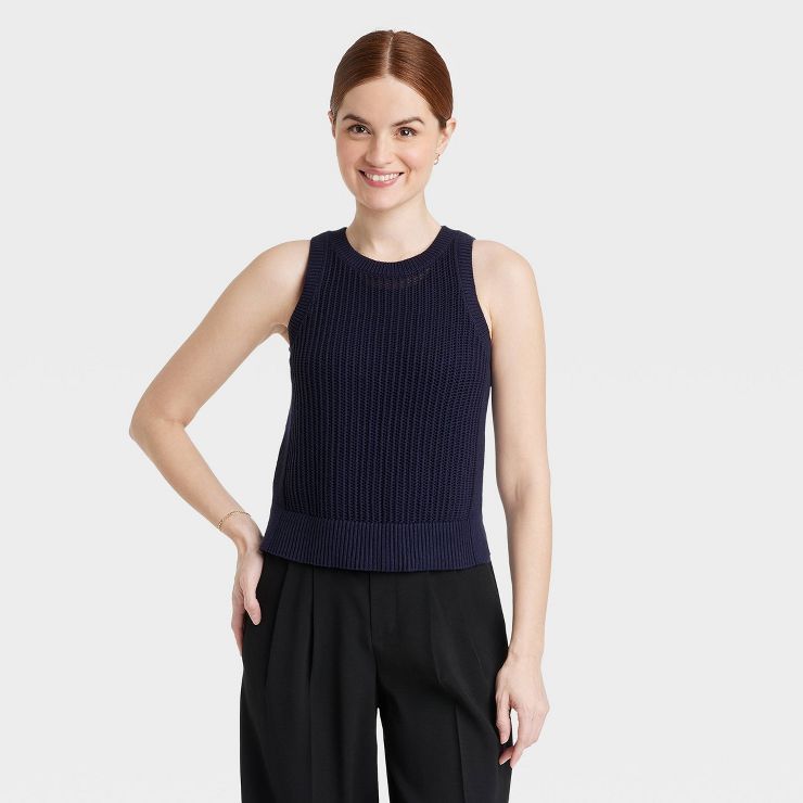 Women's High Neck Mesh Sweater - A New Day™ | Target