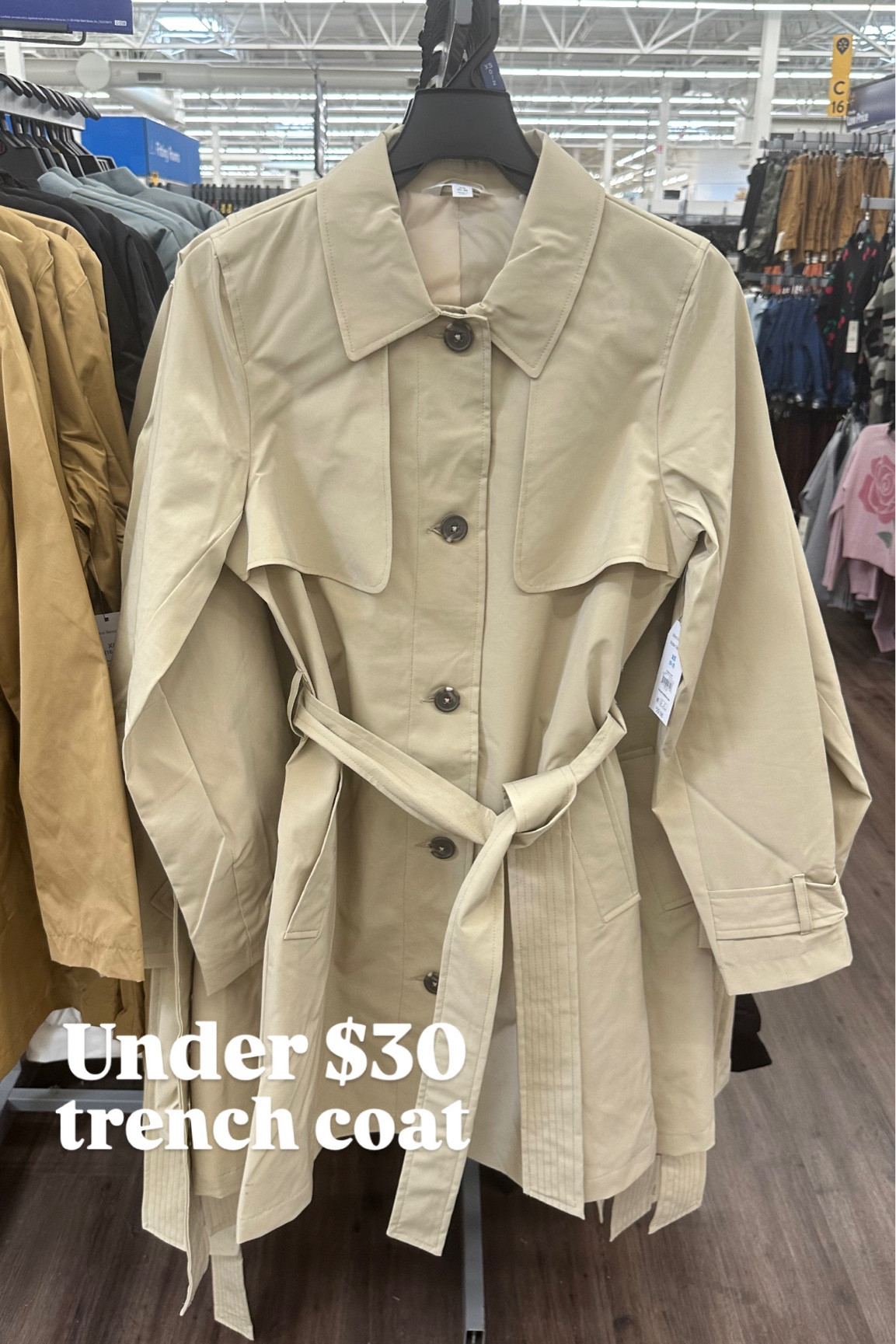 Mid-length trench coat, also in blackk

#LTKStyleTip #LTKFindsUnder100 #LTKFindsUnder50