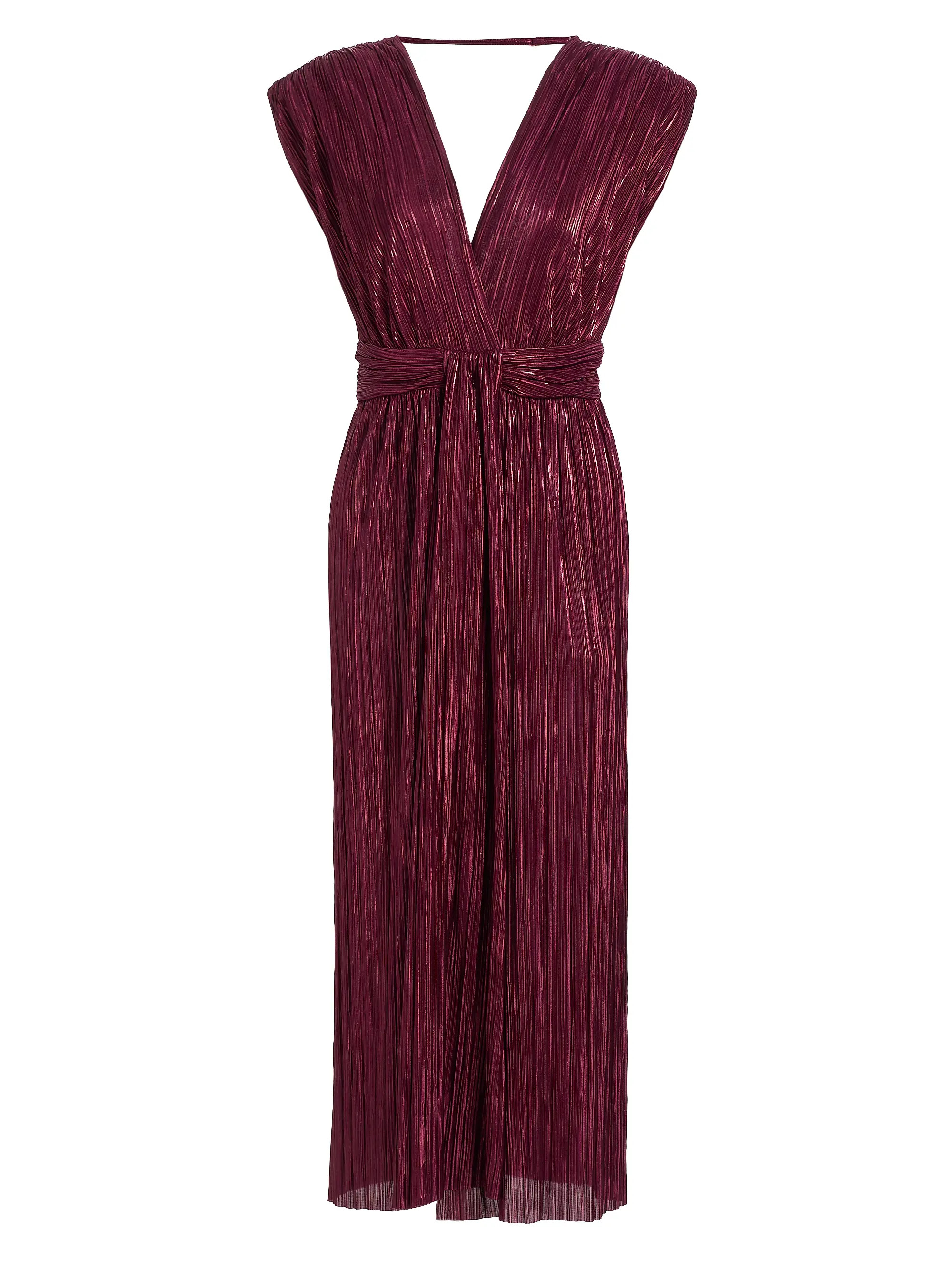 Donna Plissé Tie-Waist Midi-Dress | Saks Fifth Avenue