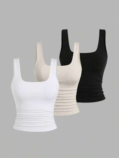 Sweetra Women's Casual Versatile Tank Top, Summer Graphic Cheetah Print Tees Women Tops | SHEIN
