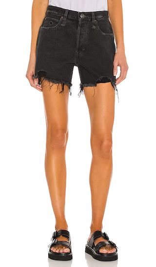 Makai Cutoff Short in Washed Black | Revolve Clothing (Global)