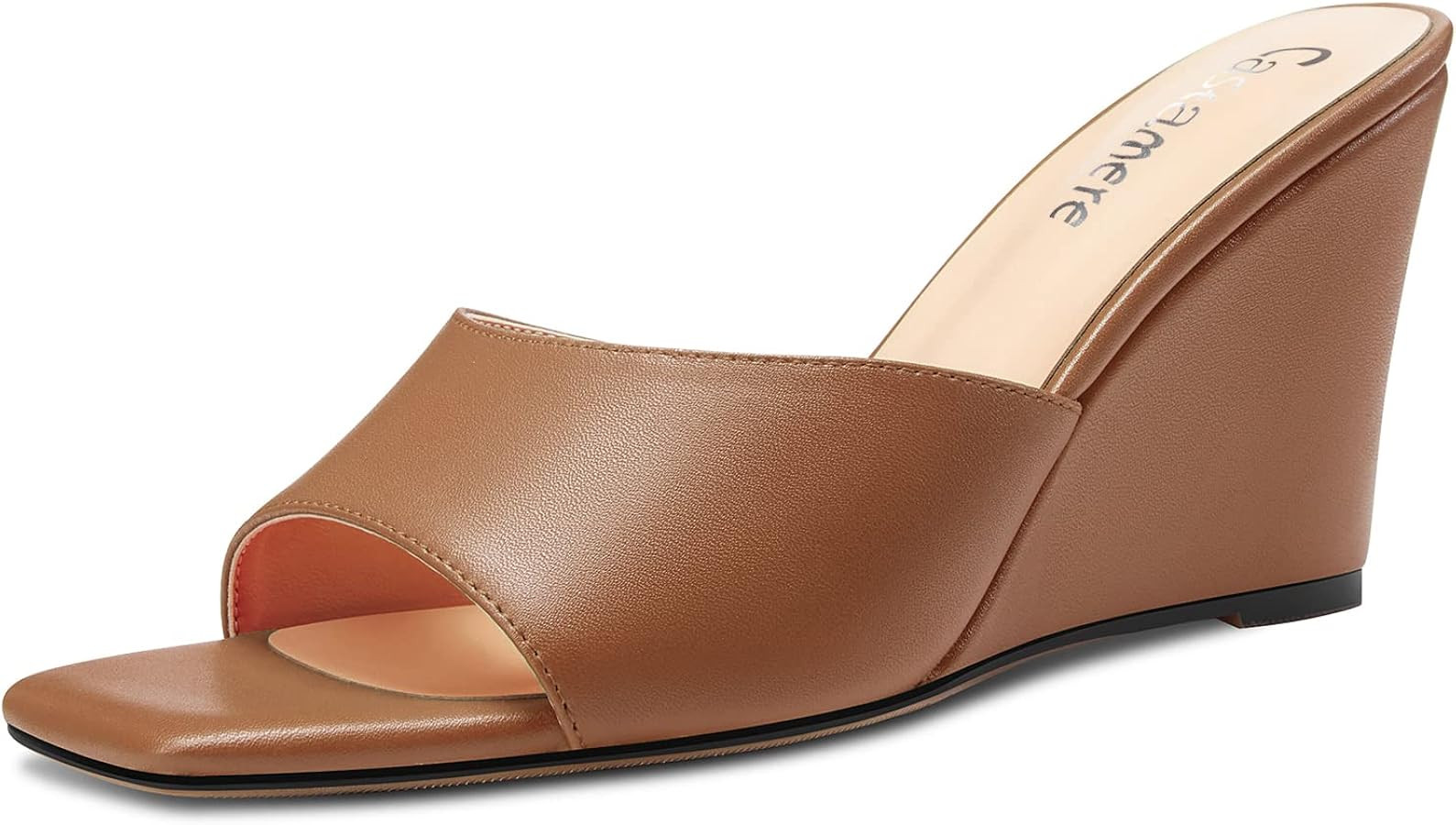 Castamere Women Mid Wedge Heel Open Toe Slip-on Mules Shoes Sandals Casual Party 3.2 Inches Heels | Amazon (US)
