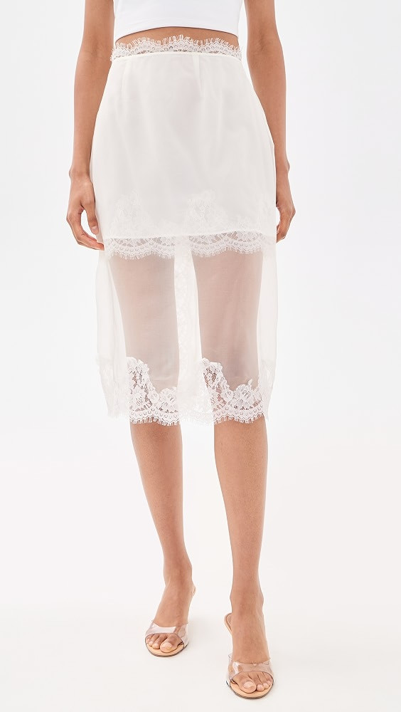 Ophelia Lace Silk Skirt | Shopbop