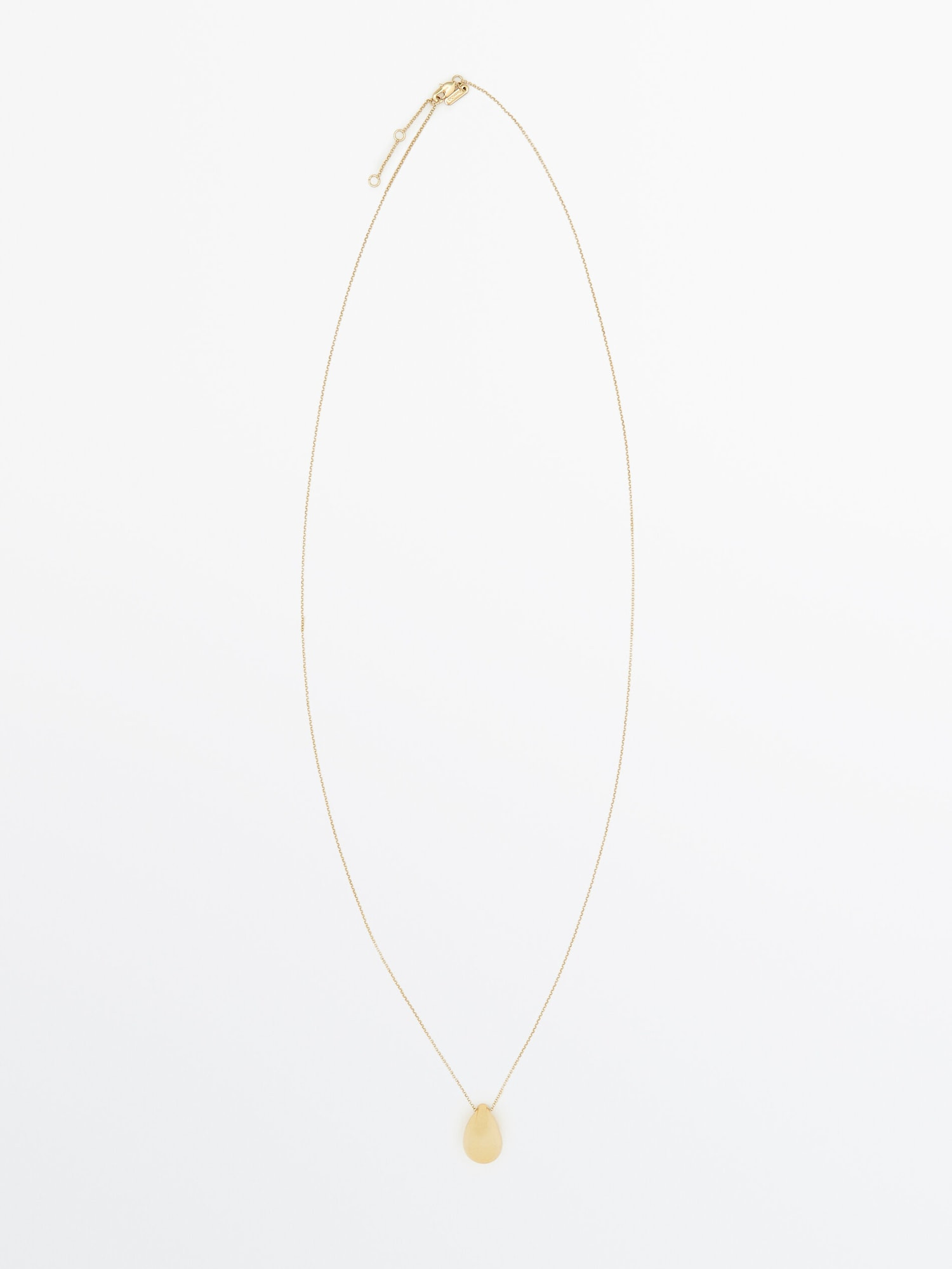 Long chain necklace with drop detail | Massimo Dutti US