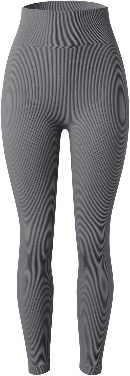 XIAOBU Workout Leggings Women's High Waist Butt-Lifting Elastic Slim Yoga Pants Solid Running Spo... | Amazon (US)