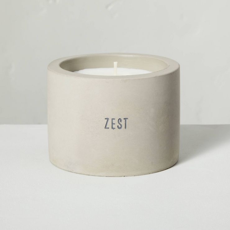 5oz Zest Soy Blend Mini Cement Candle - Hearth & Hand™ with Magnolia | Target