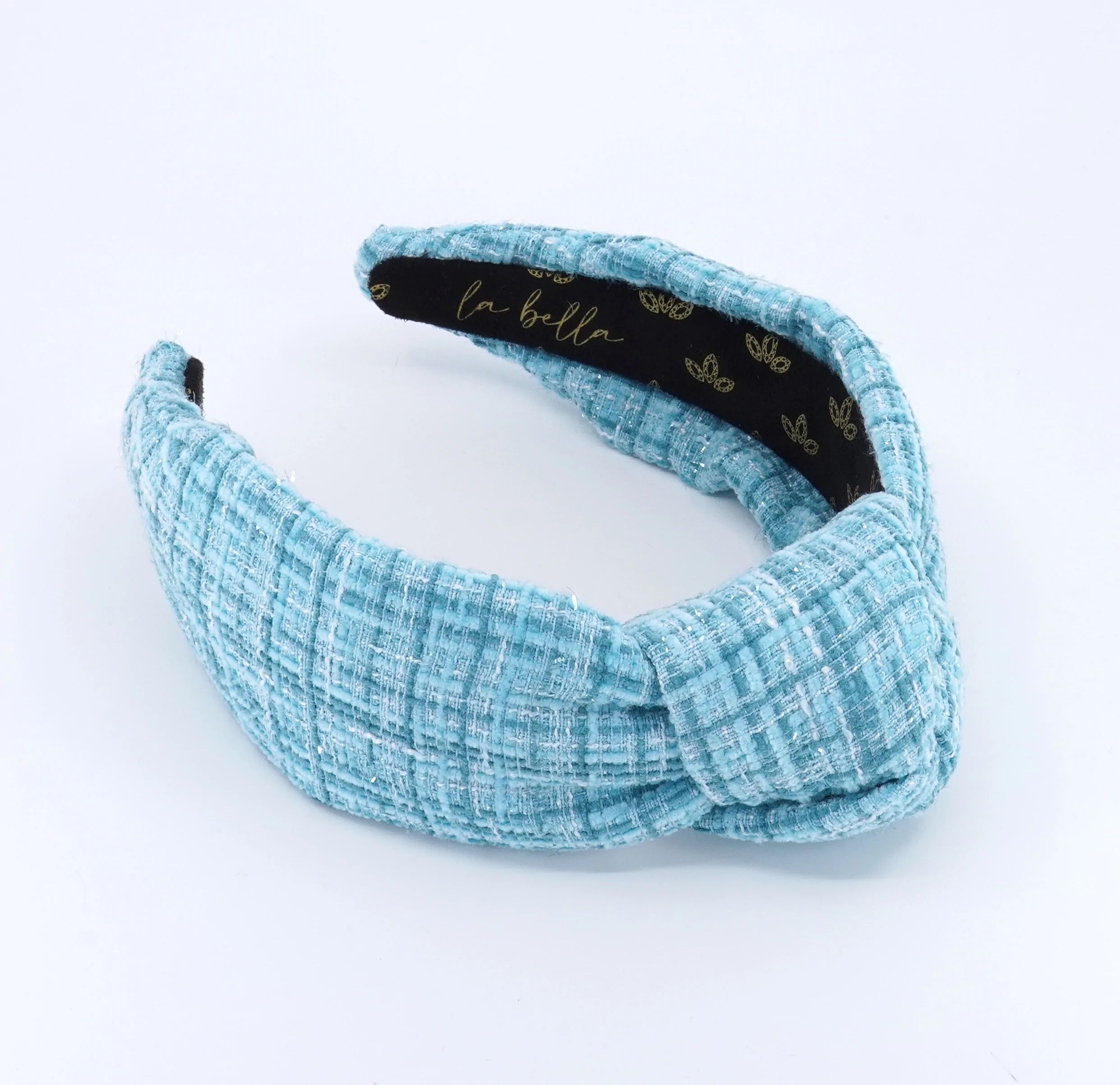 Powder Blue Shimmer Tweed Headband | La Bella Shop