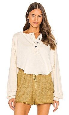 Free People Melodi Henley Top in Starshine from Revolve.com | Revolve Clothing (Global)