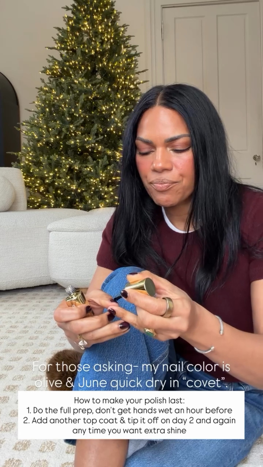 How to make your polish last:
1. Do the full prep, don't get hands wet an hour before
2. Add another top coat & tip it off on day 2 and again any time you want extra shine





#LTKSeasonal #LTKBeauty