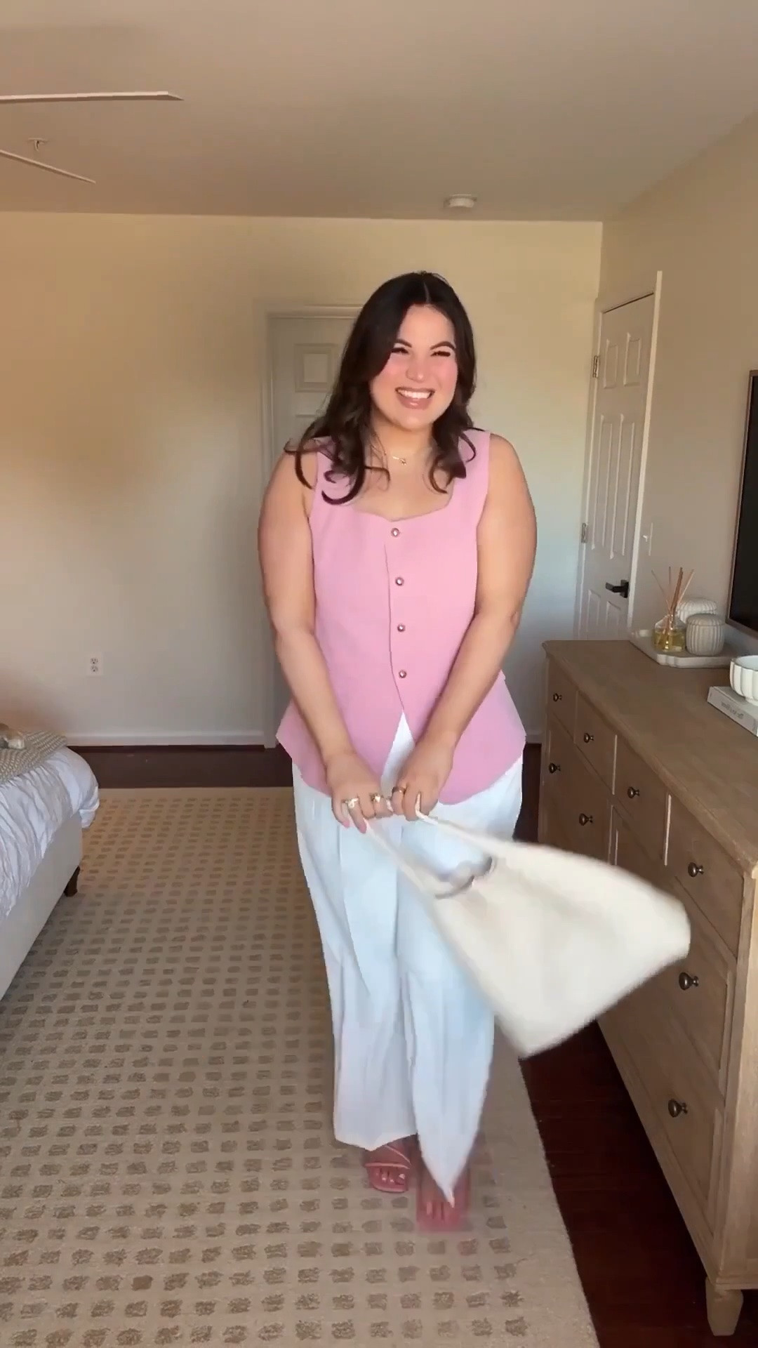 Midsize spring workwear outfit from Amazon! Feeling like corporate Barbie in this fit + I ain’t mad about it 💘 

Top - xl 
Pants - xl long
Bra: 38D *use code: KELLYELIZXSPANX to save
Panties: XL *use code: KELLYELIZXSPANX to save 
Heels - 9.5

Amazon, amazon fashion, Amazon outfit, amazon spring, spring fashion, spring outfit, spring style, workwear, outfit for office, office wear, amazon office wear, amazon workwear, affordable work wear, affordable office wear

#LTKMidsize #LTKSeasonal #LTKWorkwear