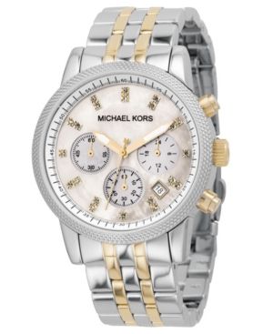 Michael Kors Women's Ritz Two-Tone Bracelet Watch 38mm MK5057 | Macys (US)