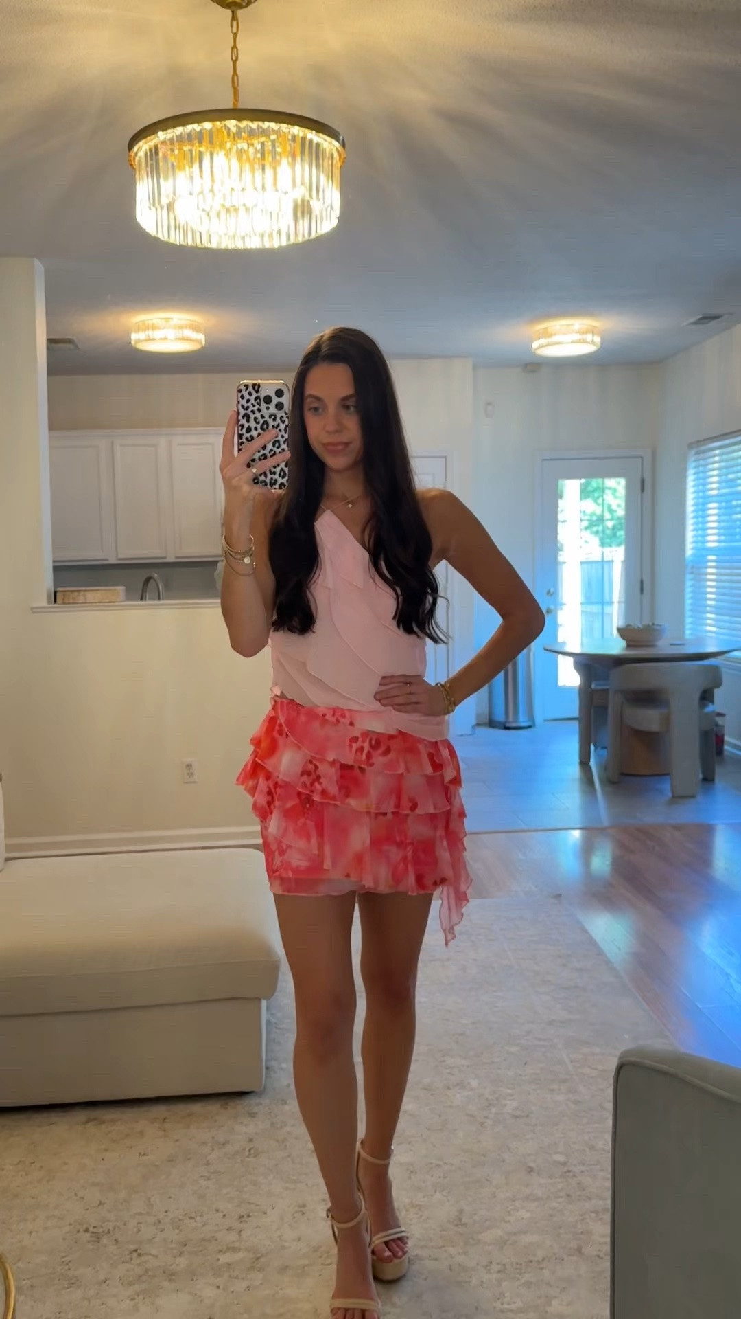 The ultimate feminine summer combo. This pink flowy ruffle tank paired with a colorful pink-toned ruffle skirt is playful, pretty, and made for sunny days. Linked!

#LTKootd #LTKSeasonal #LTKTravel