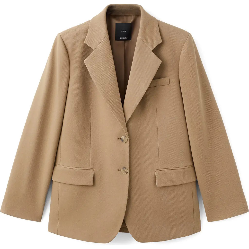 MANGO Osaka Blazer in Medium Brown at Nordstrom, Size Xx-Large | Nordstrom