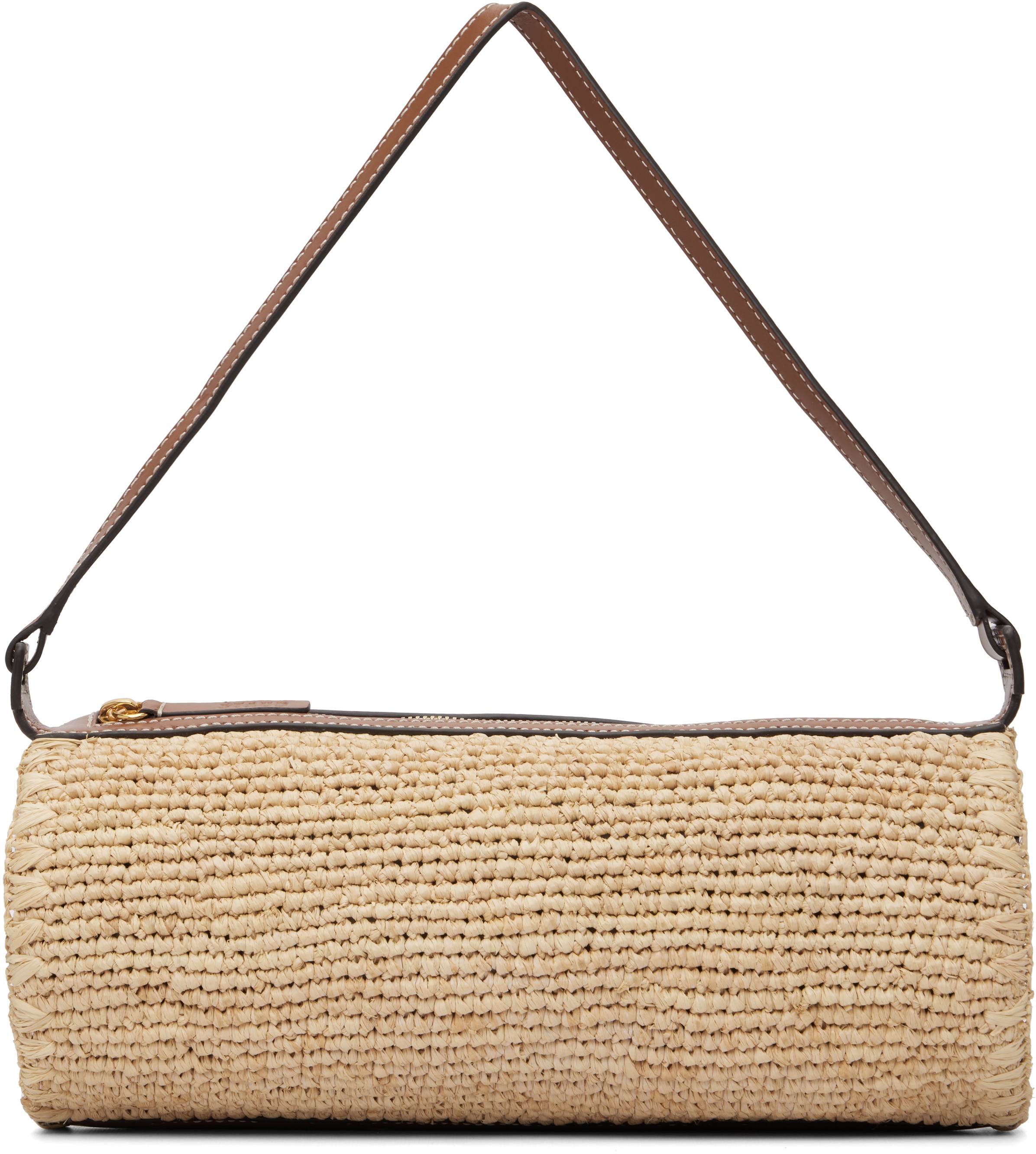 Staud Tan Mini Taru Raffia Bag | SSENSE
