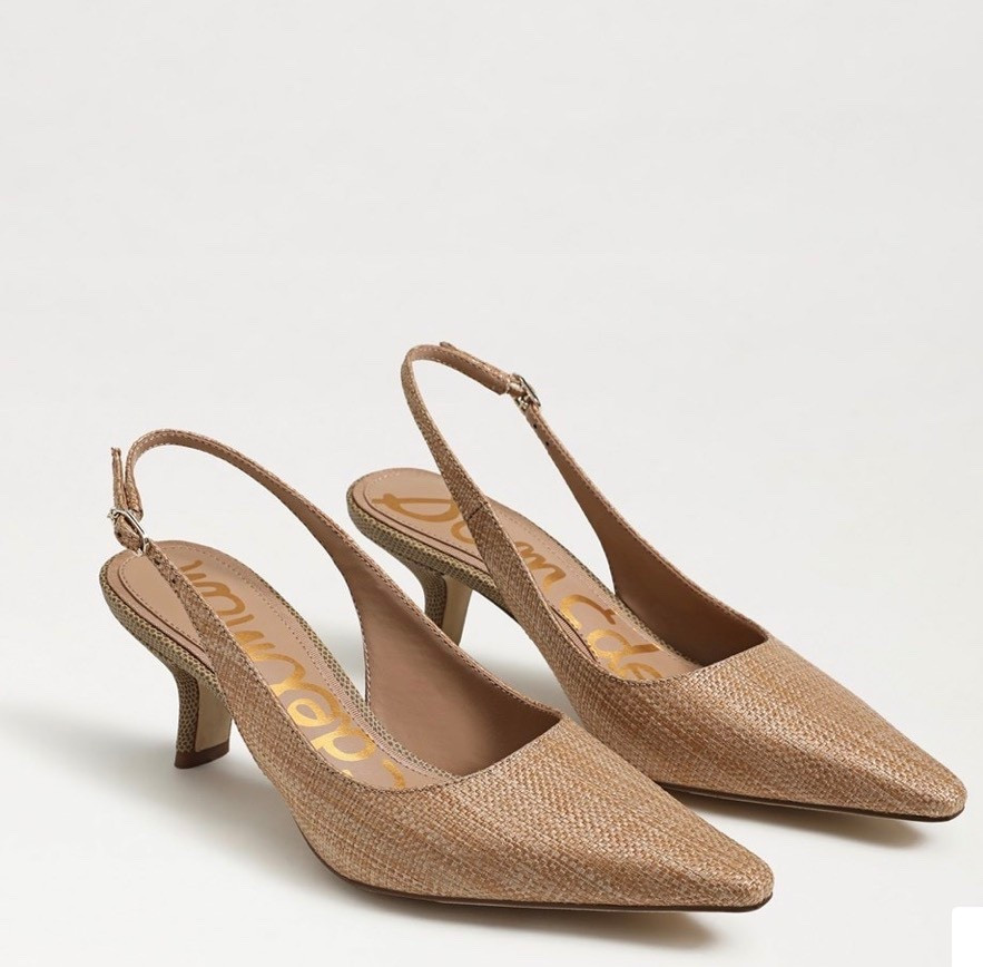 I love these sling back heals! They can be dressed up or down, great for spring and summer! Perfect for petites with the pointed toe. Come on wide AND sooo many colors!! 

#LTKPetite #LTKootd #LTKgrwm